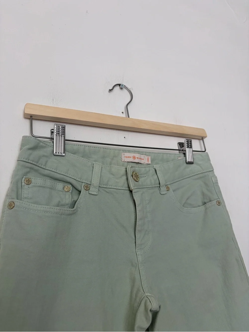 Tory Burch Women’s Mint Green Skinny Jeans
